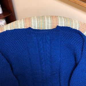 Blue Wool Pullover Sweater